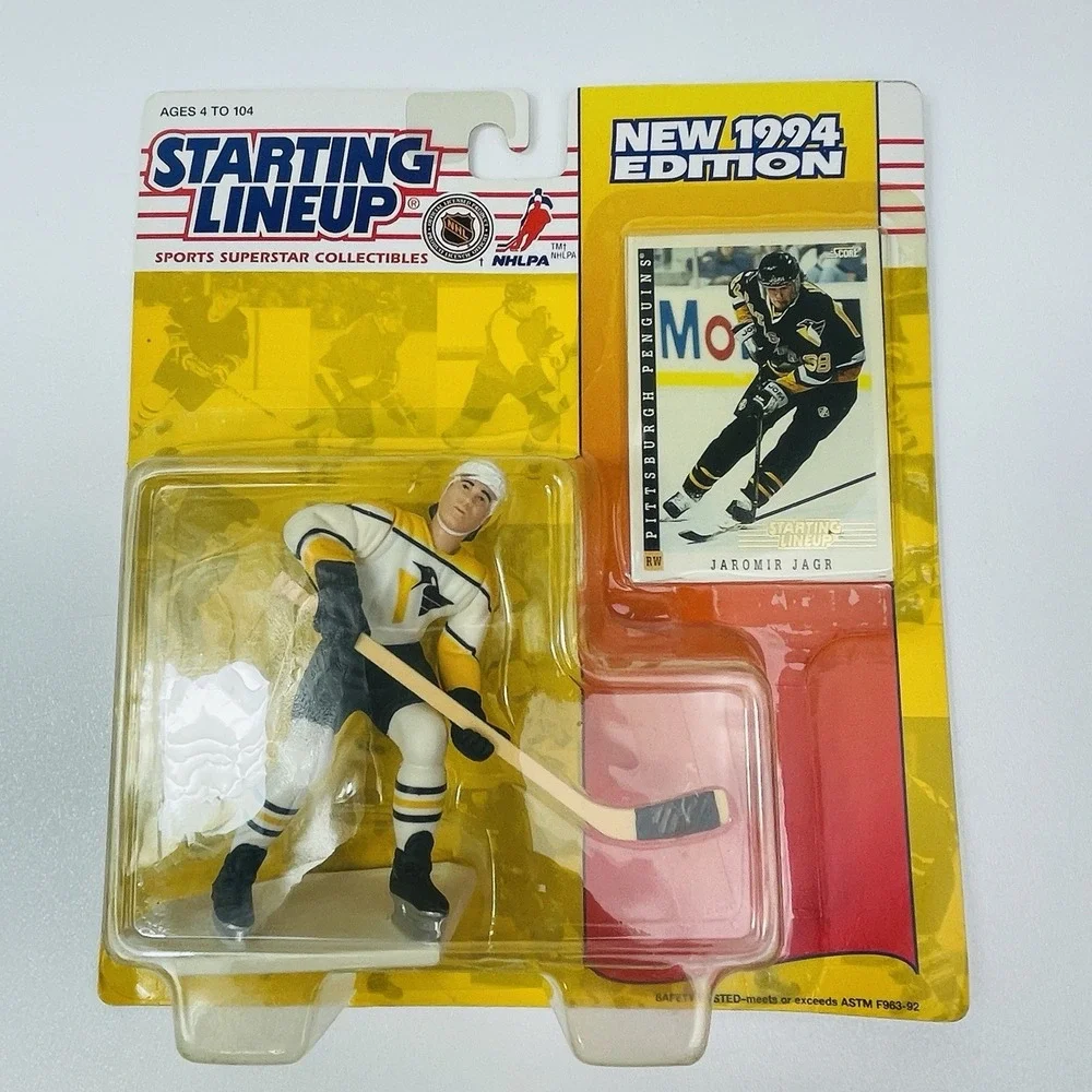 1994 Starting Lineup Jaromir Jagr Pittsburgh Penguins With Card Vintage